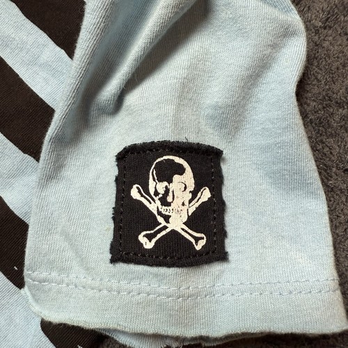 NWT Boys Size 3T Amy Coe Blue Pirate Skull Polo Shirt 100% Cotton - Picture 6 of 10
