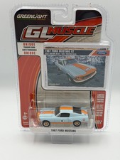 Greenlight GL Muscle 1967 Ford Mustang GT, Gulf Racing Blue, 1:64, NIB