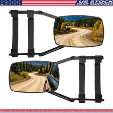 Towing Mirror Rv 1 Pack Extended Clip-on Side Mirror Adjustable Arm Universal