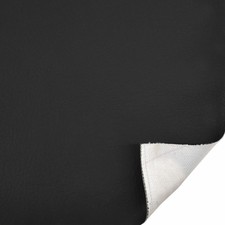 Spradling Boat Knit Back Vinyl  Matte Black Faux Leather 54 Inch YD 