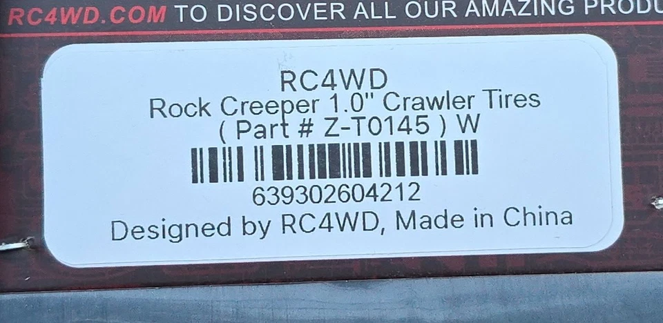 RC4WD 1.0" Stamped Steel Beadlock Wheels and Rock Creeper Crawler Tires Set - Image 4 of 4