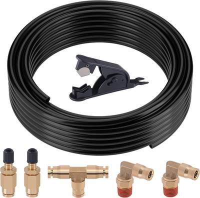 Air Line Kit for Air Spring Bag Suspension with Fittings, 30 FT PA Hose Truck A
