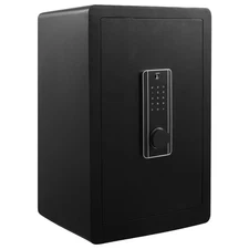 Single Door 4.2 cu.ft Safe Box with Key Lock & Password LED Light Black