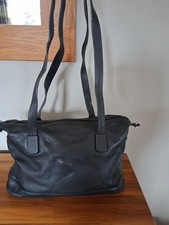 Tula Black Leathertop Handle Shoulder Bag Handbag Medium Size