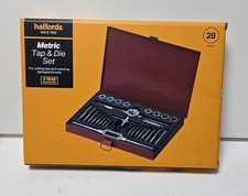 Halfords® 28-Piece Metric Tap & Die Set Thread Cutting Repair Kit