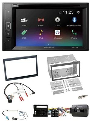 Pioneer Bluetooth Lenkrad USB 2DIN DAB DVD Autoradio für Peugeot 307 2006-2009 - Bild 1 von 4