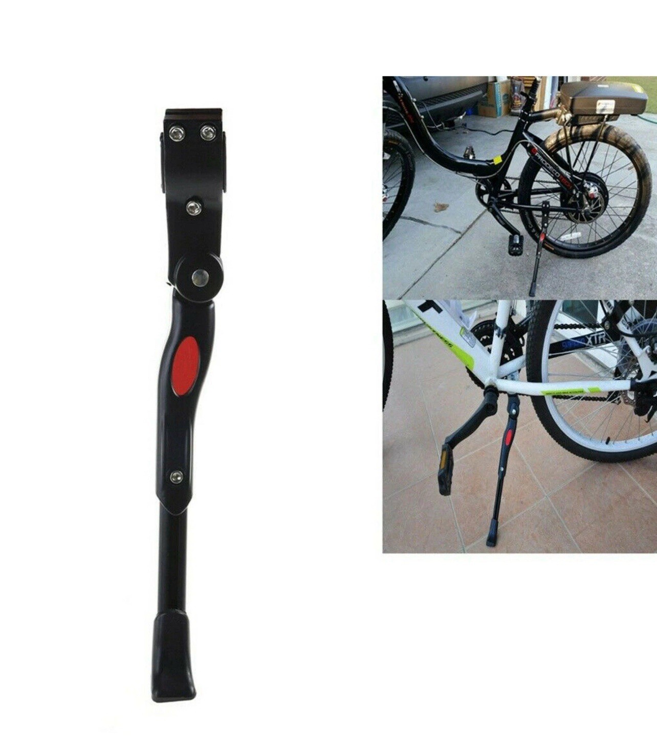 Cavalletto Mountain Bike RegolabileStrada Bici Cavalletto Lato Posteriore Piedino in Gomma foto 4