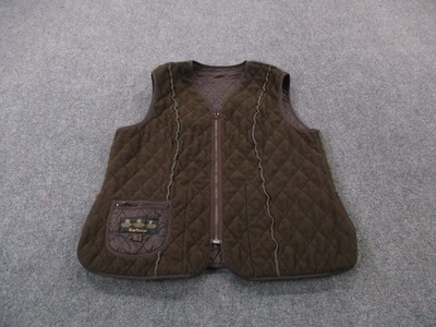 Barbour Vest Jacket Women 16 Quilted Equestrian Reversible Fleece
