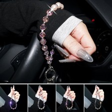 Beaded Phone Charm Strap Crystal Fashionable Phone Lanyard Wrist Hand Bracelet