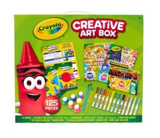 Crayola Art Set for Kids: 125pc Supplies Kit, Washable Paints, Coloring Books
