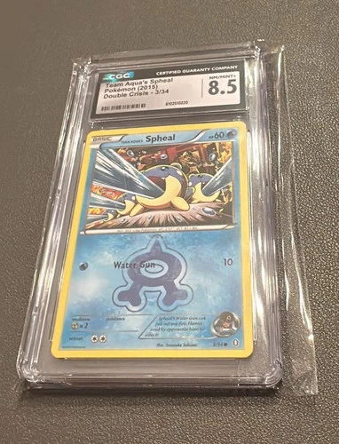 Pokemon Team Aqua’s Spheal 3/34 CGC 8.5 Double Crisis 2015 Near Mint+