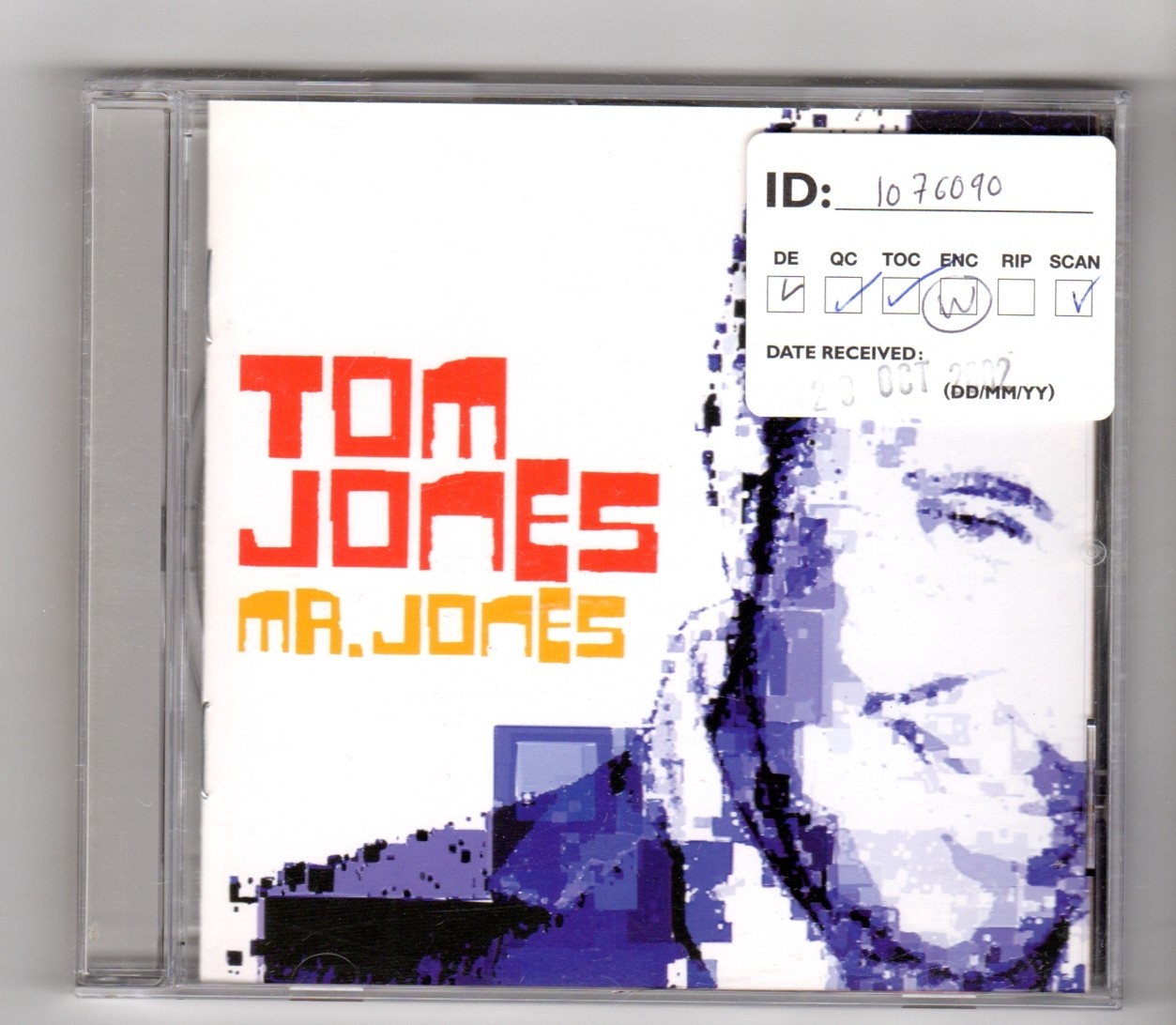 (IN990) Tom Jones, Mr Jones - 2002 CD