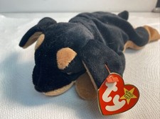 Doby Beanie Baby PVC Pellets w/ Super Rare Tush Tag Stamp that explains History!
