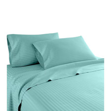 Hotel London 600 Thread Count 100 Cotton Deep Pocket Striped Sheet Set King, A
