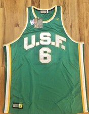 BILL RUSSELL 1953-1956 USF  DONS Jersey Stitched, Sz 6XL, Headmaster, NEVER WORN