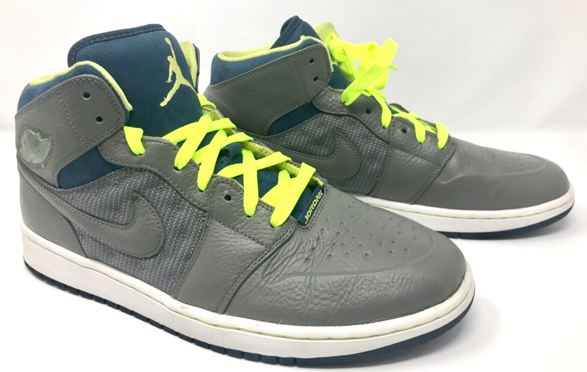 Nike Air Jordan 1 Retro 97 TXT Gray Pewter Electric Yellow Size 12