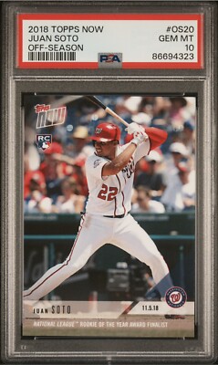JUAN SOTO RC Rookie 2018 TOPPS NOW #OS20 PSA 10 GEM MINT ? NY 
