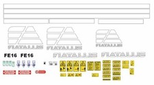 Fiat Allis FE16 decalcomanie adesive, kit Completo