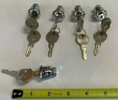 (5) Qty. of FTM  CL437/679  Standard Cam Lock, 7/16'' Depth, Chrome