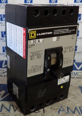 Square D FIL36030 30 Amp 600 VAC 3 Pole 200kA@480v Circuit Breaker - TESTED