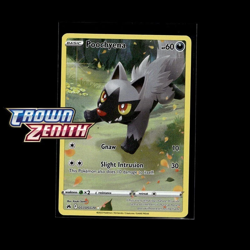 Pokemon TCG - Poochyena GG33/GG70 - Crown Zenith Galarian Gallery Holo Card Pokemon TCG - Poochyena GG33/GG70 - Crown Zenith Galarian Gallery Holo Card