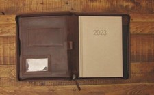 Brown Real Leather A5 Folder Diary holder option to Personalise H0039