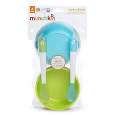 Munchkin Love-a-Bowls 10 Piece Baby Feeding Set, Includes Bowls with Lids and SP