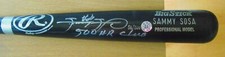 Sammy Sosa Auto W/Inscr. 500 Home Run Club Rawlings Big Stick Bat L/N 58/500 COA