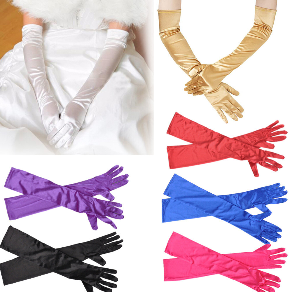 long dress gloves ladies Amazon.com: Nackiy Long Black Opera Gloves for Women, 1920s Satin Stretchy Elbow Length Party Gloves Costumes Bridal, 20inch : Clothing, Shoes & Jewelry