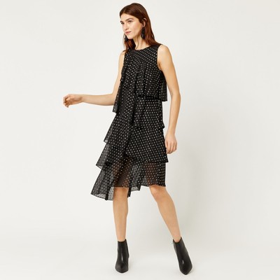 NEW WAREHOUSE RUFFLE TIERED SPOT POLKA 