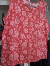 Cherokee Coral cotton tank top NWOT sz L