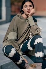Daily Practice by Anthropologie Boxy Pullover Green Sweatshirt Long Sleeve Top S