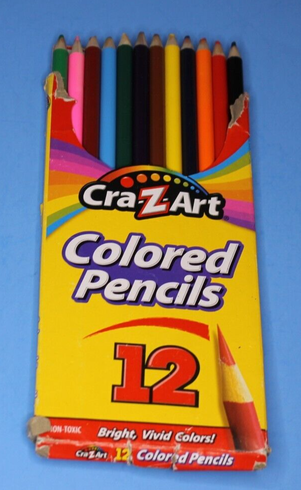cra z art colored pencils 12 Colors Pre-sharpened in box | eBay