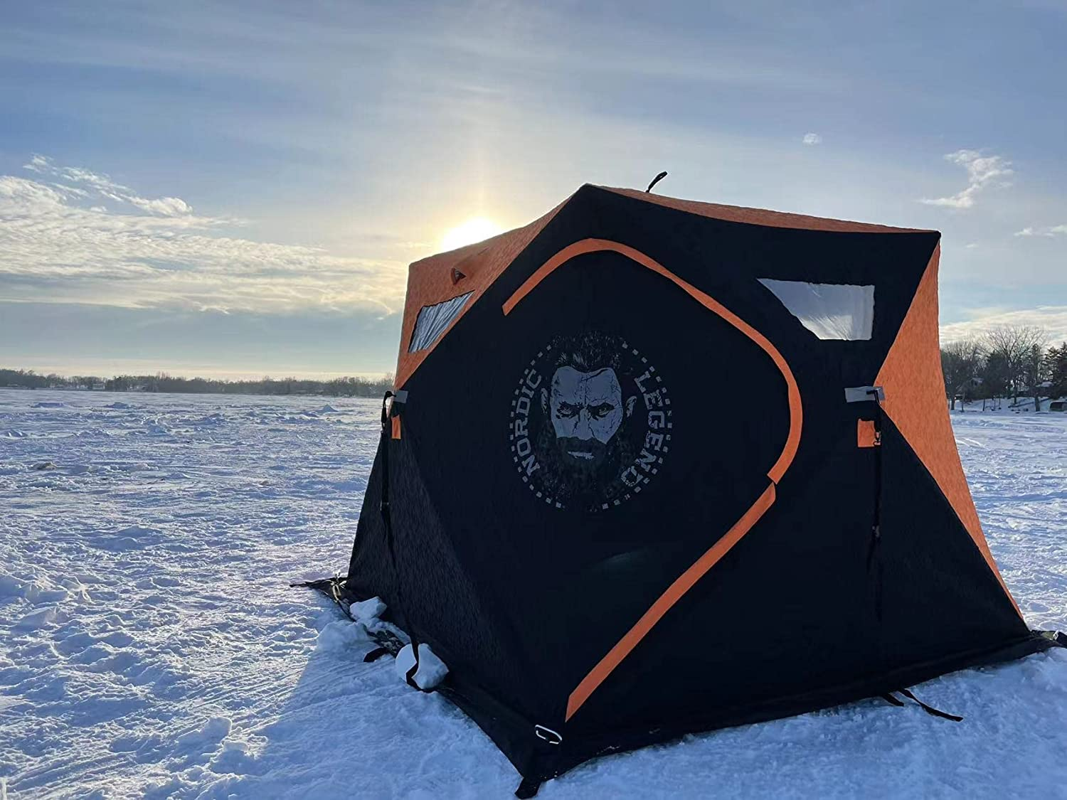 Aurora Series PopUp Portable 48 Person Insulated Ice Fishing Shelter