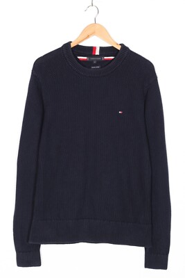 TOMMY HILFIGER Pullover Pulli Herren Größe M Rundhals Strick Bio