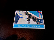 Bob Hopkins Autographed 1975 Topps Basketball Vintage Sonics Team Card #219 AUTO