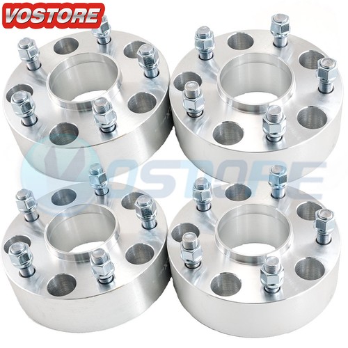 (4) 2" Hubcentric Wheel Spacers 5x5.5 Adapters 9/16 Studs For Dodge Ram
