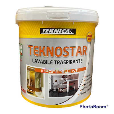 Pittura Interni Bianca Waga Idropittura Lavabile Super Coprente - Formati 4L E 14L