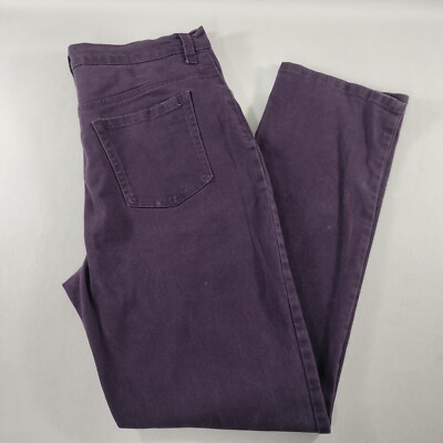Gloria Vanderbilt Amanda Straight Purple Denim Jeans Womens Size 12 Short