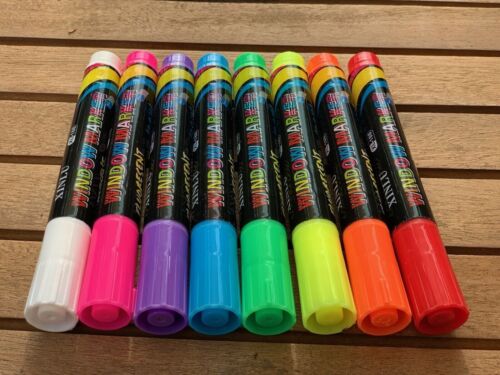 8 pcs Liquid Chalk Board Window Marker Erasable Pen 8 Pack Great For Chalkboard - Picture 1 of 4