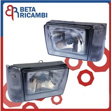 Coppia Fari Fanale Anteriore Lente Bianchi Elettrici Fiat Panda 141 1986 750
