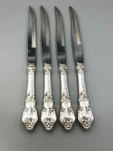 Eloquence by Lunt Sterling Silver set of 4 Steak Knives 9 1/4"