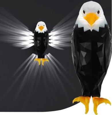 Bald American Eagle Wall Light with Remote Control Magnetic Wall Night Lamp