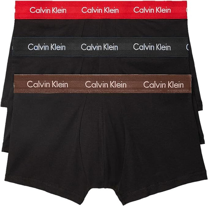 Calvin Klein Men's Cotton Stretch Low-Rise Trunks Multipack (Large, Black  Body) - Main Image