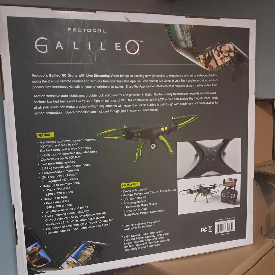 Protocolo Galileo Stealth Cuadricóptero Drone con Cámara y Transmisión en Vivo - Foto 3 de 3