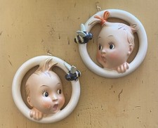 Vintage Goebel M.J. Hummel BaBee Hanging Rings - Set of 2
