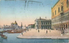 Postcard Venice Viaggiata Il MOLO 1950 Ed. Falci N°59 Milano
