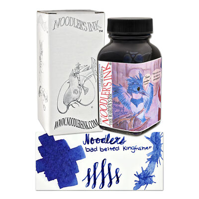 Noodler's Wardens Bottled Ink for Fountain Pens in Bad Belted Kingfisher - 3oz