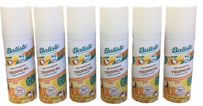 6pk Batiste Instant Hair Refresh Dry Shampoo Tropical Exotic Coconut 1.06 (3G)