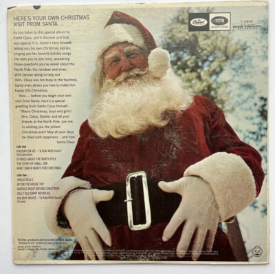 SANTA'S OWN CHRISTMAS LP Capitol T-2836 Mono Vinyl Record Walt